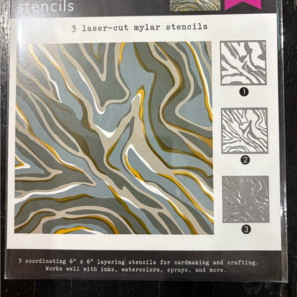 Laser-Cut Mylar Stencils Set. New.